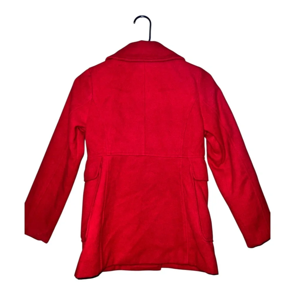 Roebuck & Co.‎ Kids Girls Red Double Breasted Pea Coat Size 14